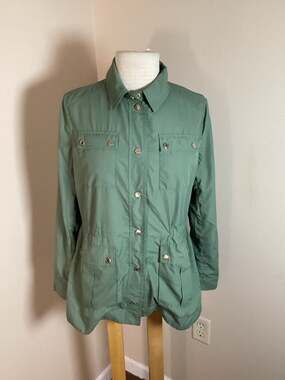 Conte of Florence Green Utility Field Jacket Size 40